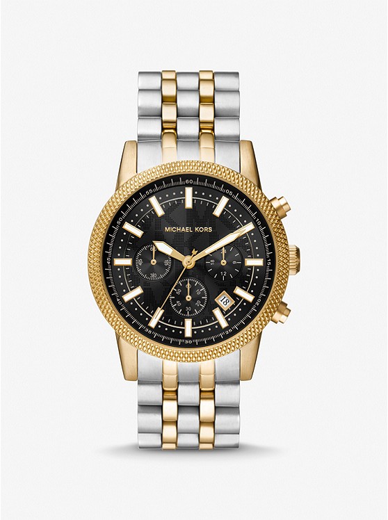 Michael Kors Oversized Hutton Two-Tone Watch