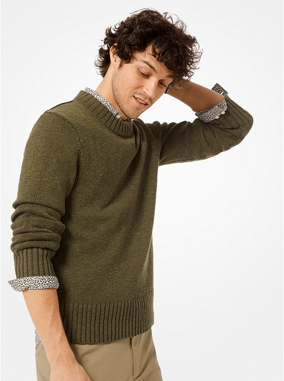 Michael Kors Mens Cotton and Linen Pullover