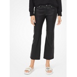 MICHAEL Michael Kors Izzy Leather Cropped Flared Pants