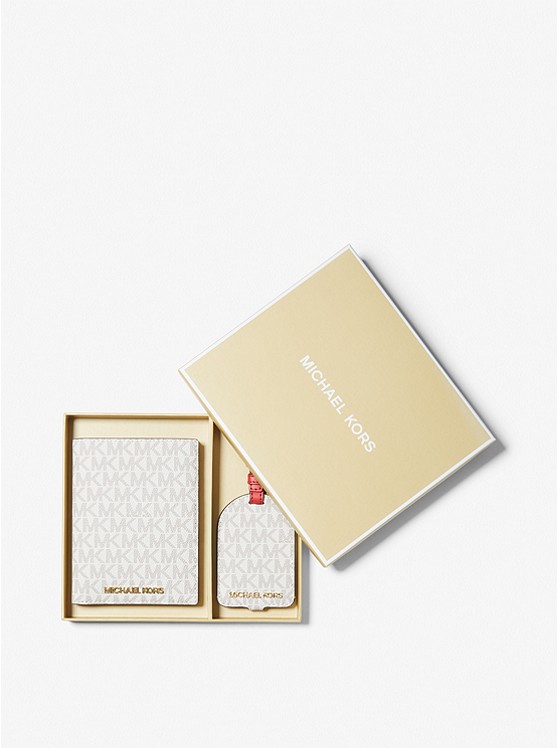 MICHAEL Michael Kors Logo Passport Case and Luggage Tag Gift Set