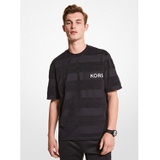 Michael Kors Mens Striped Logo Terry T-Shirt