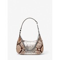 MICHAEL Michael Kors Piper Small Two-Tone Snake Embossed Leather Shoulder Bag