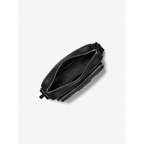 마이클코어스 Michael Kors Mens Hudson Leather and Logo Camera Bag with Pouch