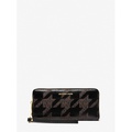 MICHAEL Michael Kors Large Houndstooth Logo and Leather Continental Wallet