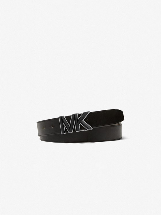 마이클코어스 Michael Kors Mens Logo Buckle Leather Belt