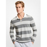 Michael Kors Mens Striped Stretch Cotton Rugby Sweater