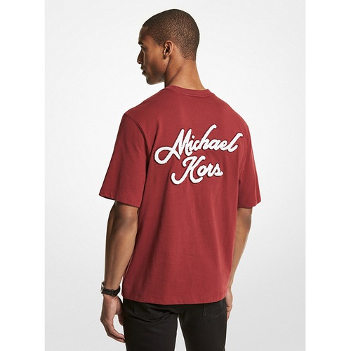 마이클코어스 Michael Kors Mens Embroidered Cotton T-Shirt