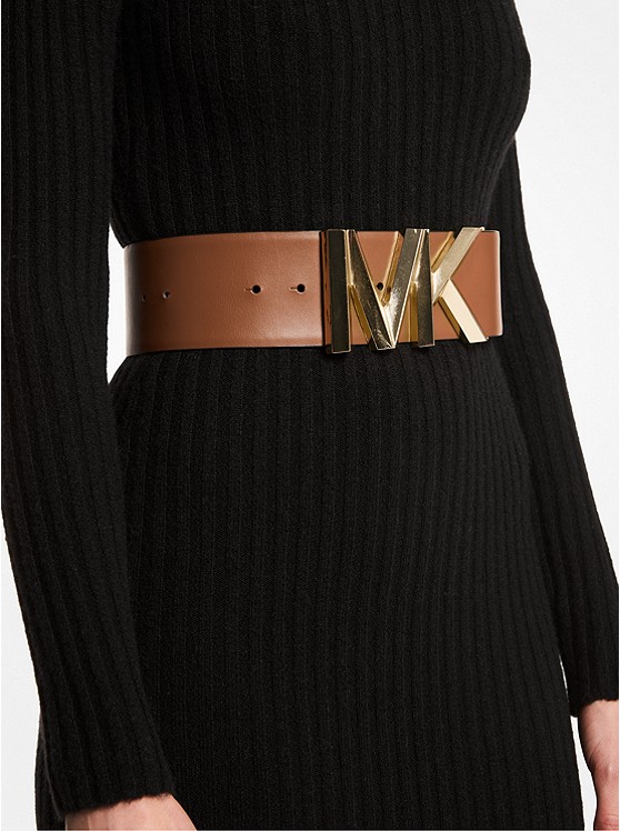 마이클코어스 MICHAEL Michael Kors Logo Leather Waist Belt