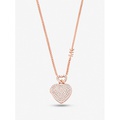 Michael Kors Precious Metal-Plated Sterling Silver Heart Pave Locket Necklace