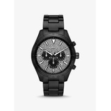 Michael Kors Oversized Layton Pave Black-Tone Watch