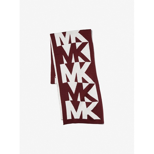 마이클코어스 MICHAEL Michael Kors Logo Intarsia Knit Beanie and Scarf Set
