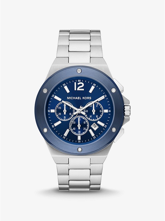 Michael Kors Oversized Lennox Silver-Tone Watch