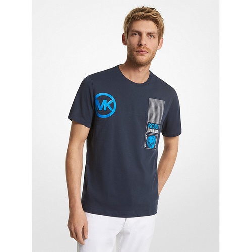 마이클코어스 Michael Kors Mens Graphic Logo Cotton T-Shirt