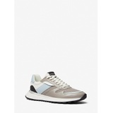 Michael Kors Mens Dax Leather and Mesh Trainer