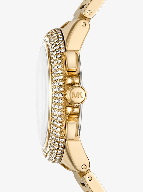 마이클코어스 Michael Kors Oversized Camille Pave Gold-Tone Watch