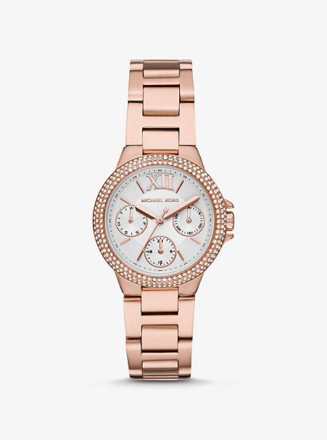 마이클코어스 Michael Kors Lennox Pave Rose Gold-Tone Watch and Bracelet Gift Set