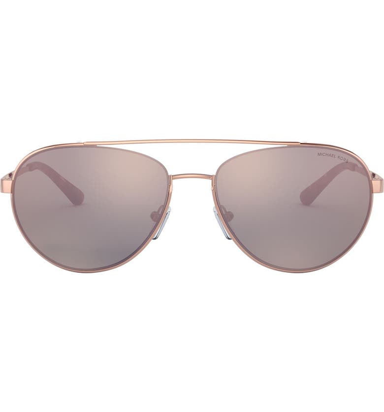Michael Kors 59mm Aviator Sunglasses_GOLD ROSE