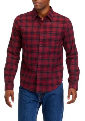 Long Sleeve Relaxed Flannel Shirt