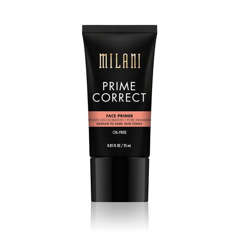  Milani Prime Correct Face Primer - Diffuses Discoloration + Pore-Minimizing - Medium/Dark (0.85 Fl. Oz.) Vegan, Cruelty-Free Face Makeup Primer to Color Correct Skin & Reduce Appea