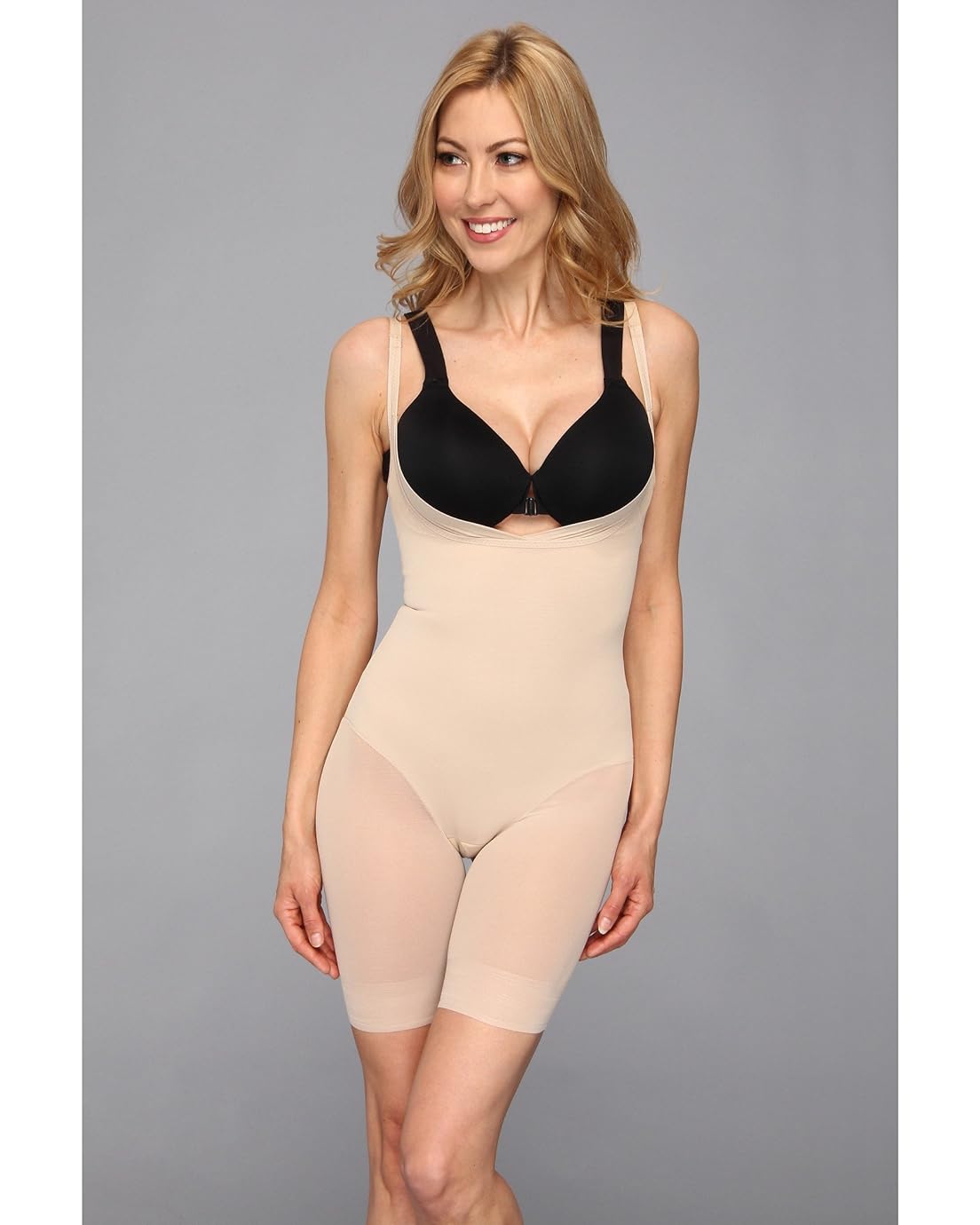 Miraclesuit Shapewear Extra Firm Sheer Shaping Open Bust Mid-Thigh Slimmer