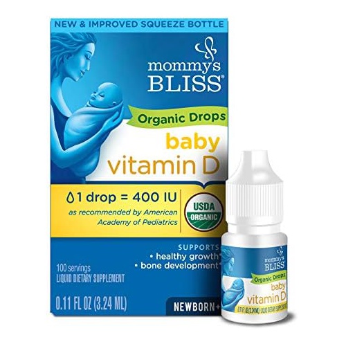  Mommys Bliss Organic Drops No Artificial Color, Vitamin D, 0.11 Fl Oz