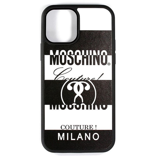 모스키노 Moschino Stripe Question Mark Logo iPhone 12 & 12 Pro Case_FANTASY PRINT WHITE