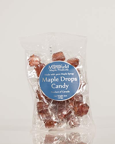 Mount Mansfield Maple Products Mansfield Maple Maple Drops Hard Candy Made with Real Maple Syrup (15oz Cellophane Bag)