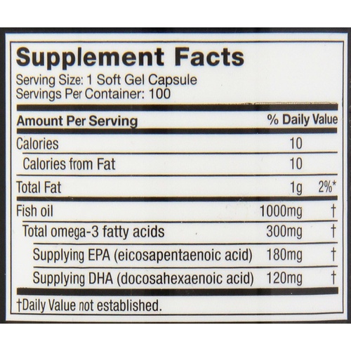  Omega 3 Fish Oil Capsules MuscleTech 100% Omega Fish Oil Burpless Fish Oil Supplement Omega 3 Fatty Acid Supplement Fish Oil 1000mg Pills, 100 Count