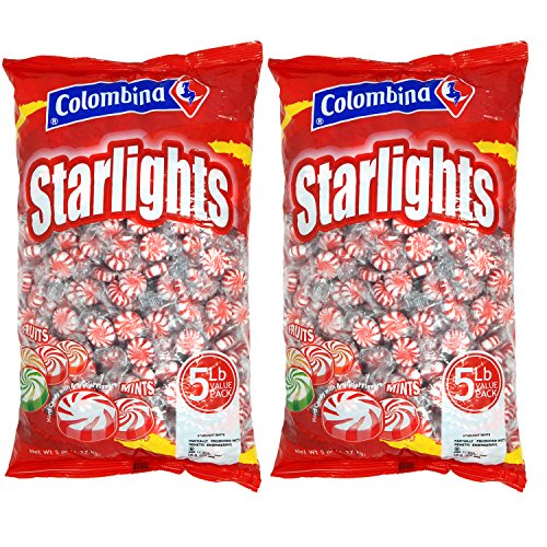 Nosh Pack Peppermint Starlight Mints Individually Wrapped Candy Bulk 10 Pounds  Approx. 800 Mints