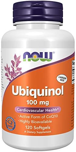  NOW Supplements, Ubiquinol 100 mg, High Bioavailability (the Active Form of CoQ10), 120 Softgels