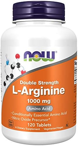  NOW Supplements, L-Arginine 1,000 mg, Nitric Oxide Precursor*, Amino Acid, 120 Tablets