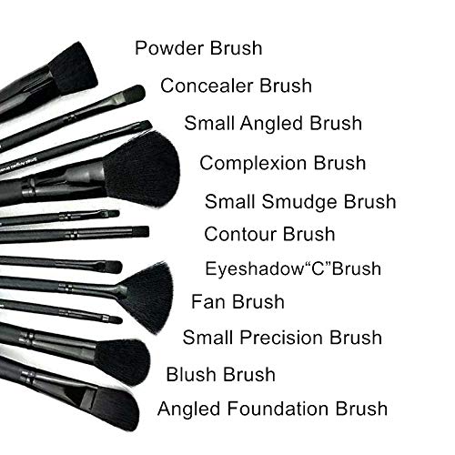  N/W SYEHJNR 11Pcs Makeup Brushes,Premium Synthetic Kabuki Makeup Brush Set Cosmetics Brushes Foundation Concealers Blush Powder Blending Face Eye Makeup Brushes Kit for Women/Girls (Bl