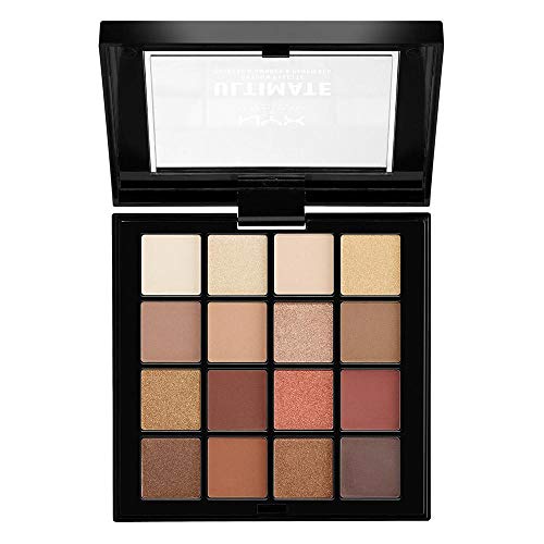  NYX PROFESSIONAL MAKEUP Ultimate Shadow Palette, Eyeshadow Palette, Warm Neutrals