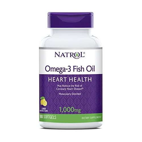  Natrol Omega-3 Purified Fish Oil 1,000mg, 90 Softgels (Pack of 4)