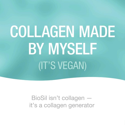  Natural Factors BioSil Liquid Capsules, Vegan Collagen Generator, Non-GMO, 60 Capsules