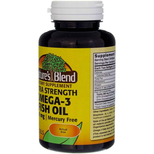  Natures Blend Fish Oil 1760 mg Omega 3 Extra Strength - 60 Softgels