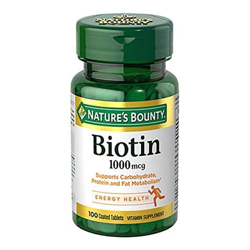  Natures Bounty Biotin 1000 mcg Tablets 100 Count (Pack of 3)