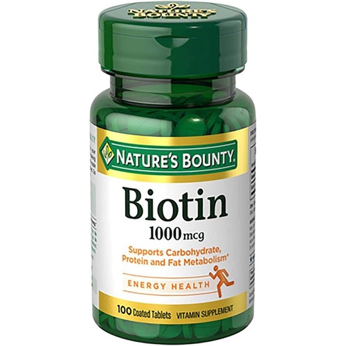  Natures Bounty Biotin 1000 mcg Tablets 100 Count (Pack of 3)