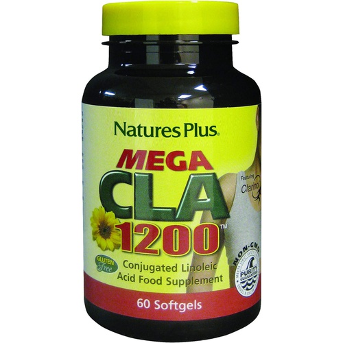  NaturesPlus Mega CLA 1200 - 60 Softgels - 1200 mg Conjugated Linoleic Acid - Natural, Stimulant Free - for Women & Men - Gluten Free - 60 Servings