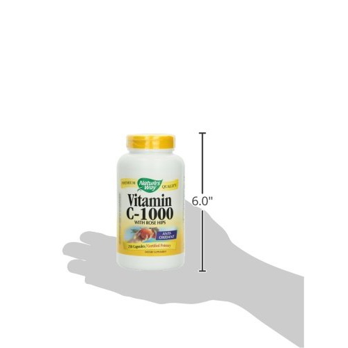 Natures Way Vitamin C with Rose Hips; 1000 mg Vitamin C per Serving; 250 Capsules