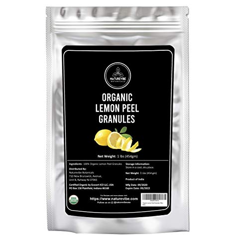  Naturevibe Botanicals Lemon Peel Granules, 1lb | Citrus limon (L.) | Dried granules