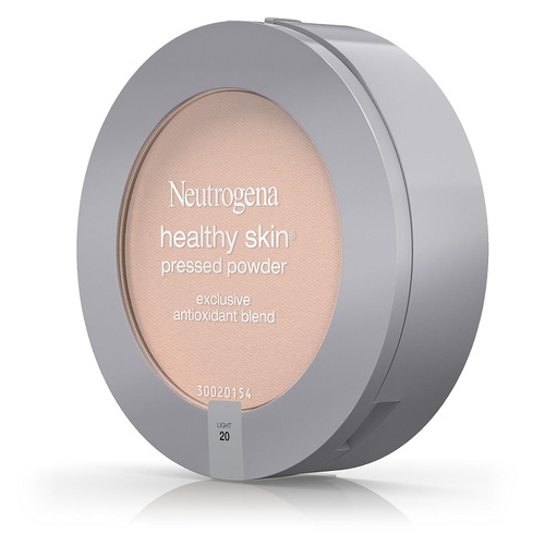  Neutrogena Healthy Skin Pressed Makeup Powder Compact with Antioxidants & Pro Vitamin B5, Evens Skin Tone, Minimizes Shine & Conditions Skin, Light 20,.34 oz