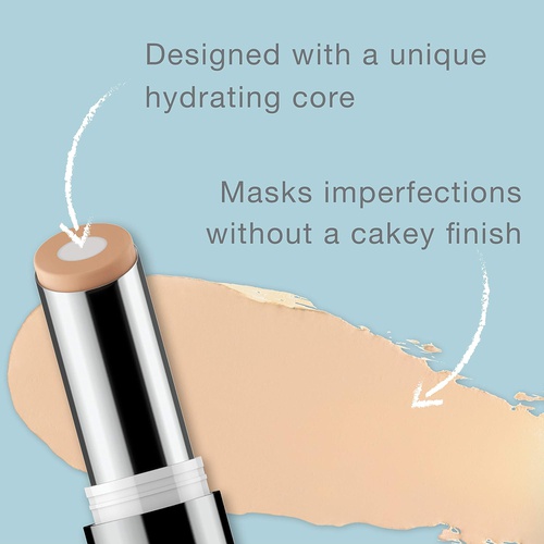  Neutrogena Hydro Boost Hydrating Concealer Stick for Dry Skin, Oil-Free, Lightweight, Non-Greasy and Non-Comedogenic Cover-Up Makeup with Hyaluronic Acid, 20 Light, 0.12 Oz
