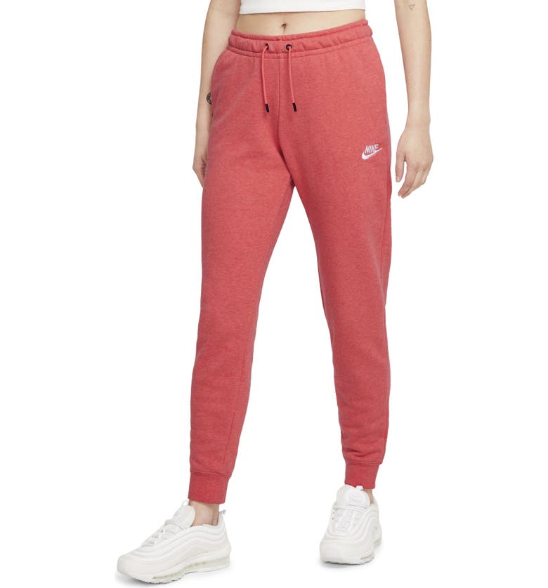Nike Sportswear Essential Fleece Pants_MAGIC EMBER/ HEATHER/ WHITE
