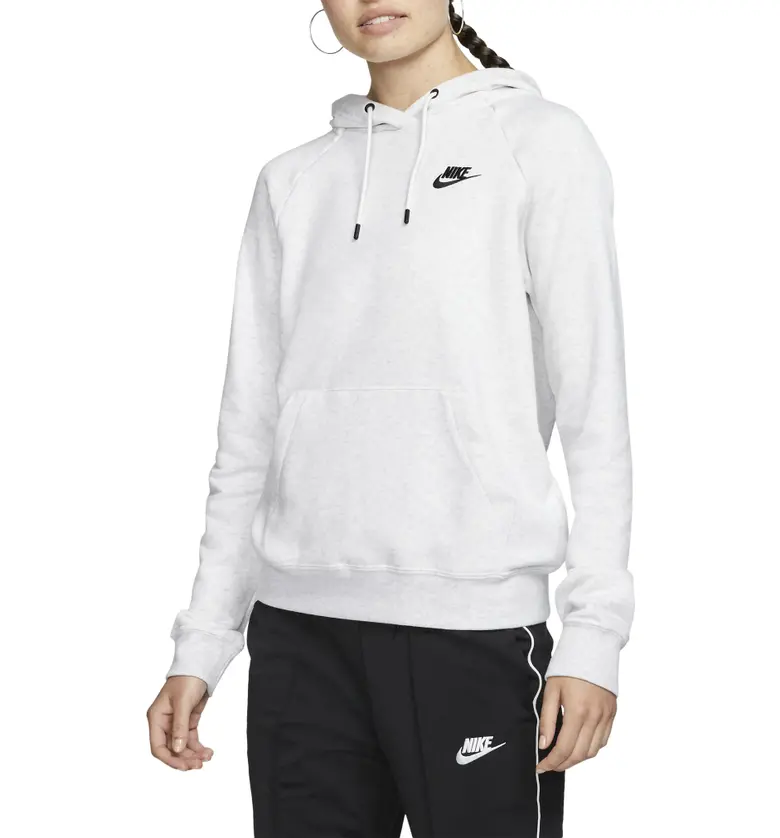 Nike Sportswear Essential Pullover Fleece Hoodie_BIRCH HEATHER/ BLACK