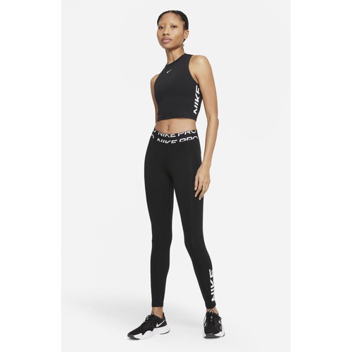나이키 Nike Pro Dri-FIT Graphic Leggings_BLACK/ WHITE