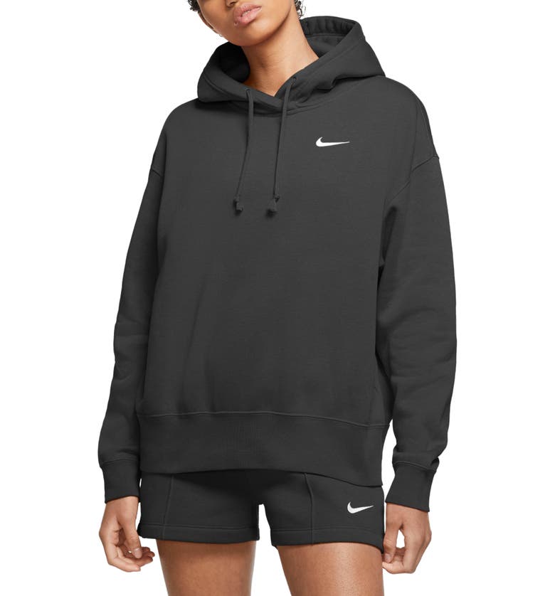 Nike Sportswear Fleece Hoodie_BLACK/ WHITE