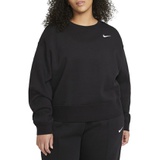 Nike Sportswear Fleece Crewneck Sweatshirt_BLACK/ WHITE