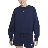 Nike Sportswear Essential Oversize Sweatshirt_MIDNIGHT NAVY/ WHITE