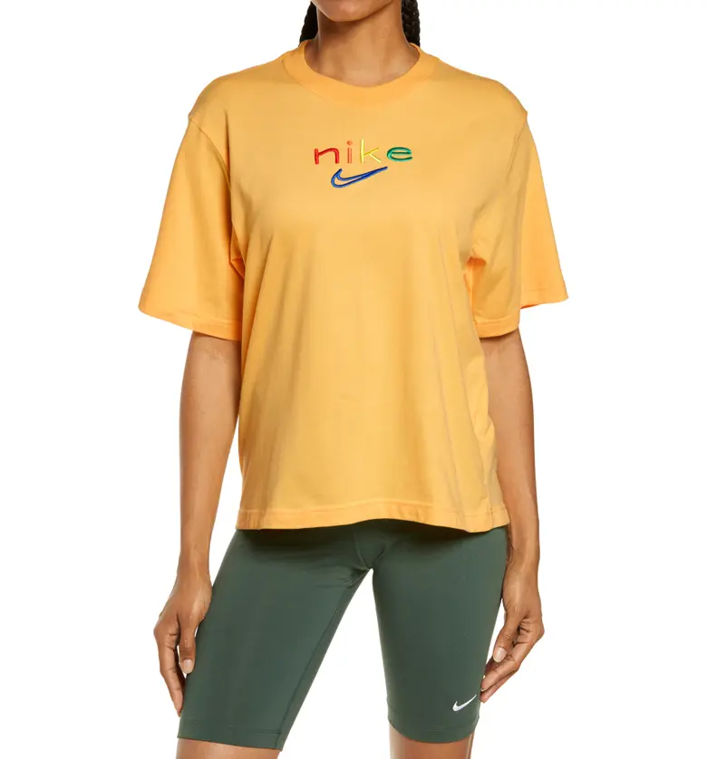 Nike Dri-FIT Embroidered Logo T-Shirt_CITRON PULSE